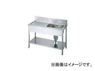 リクシル/LIXIL サンウェーブ 一槽水切付流し台 左水槽 1200×600