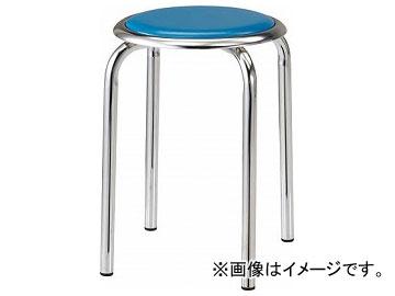 トラスコ中山/TRUSCO 丸イス メッキ仕上げ脚 φ320×H445 ブルー TM24MB(3526861) JAN：4989999824667の通販は