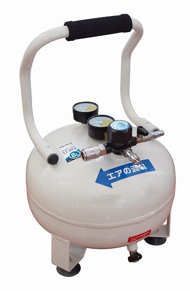 パオック(PAOCK) 静音 アルミタンク オイルレス エアーコンプレッサー SOL-1008APA 8L ◇パオック(PAOCK) 静音アルミタンクオイルレスコンプレッサ SOL-1008APA