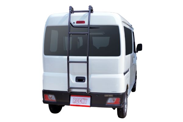 ロッキープラス AKシリーズ リアハシゴ スバル サンバーバン S700B/710B ハイルーフ 2022年01月〜 ブラック フック固定タイプ AK-19B