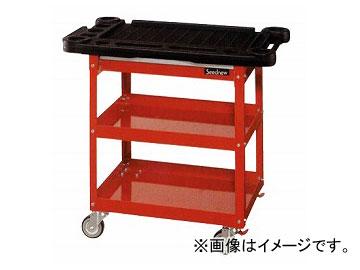 Seednew/シードニュー プロユースサービスカート・赤 A30201C 強度の高い樹脂を採用した天板付