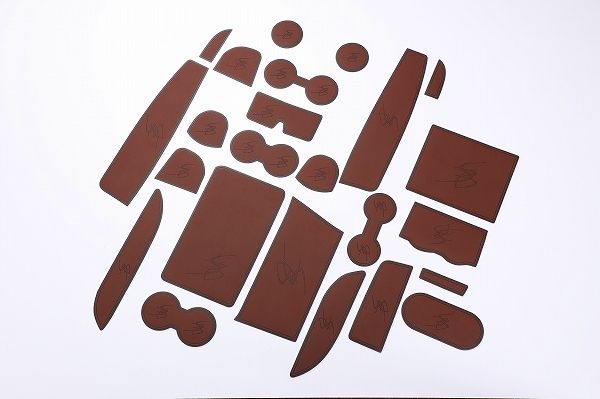 シルクブレイズ レザーポケットマット ダークブラウン SB-LPM-001 入数：1セット(24ピース) トヨタ アルファード AGH/GGH/AYH3＃ 2015年01月〜