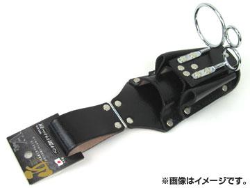 マイスター/Meister 匠 黒革 工具差 Aタイプ 3連輪金具 ペンチ2段/ドライバー差付き SK-WKS-01A JAN：4949908084452