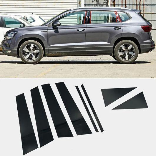 適用: フォルクスワーゲン/VOLKSWAGEN VW タオス 2021 2022 ウインドウ ピラー ステッカー ピース 装飾 セントラル 列 アクセサリー 8ピース SR-AA-0015