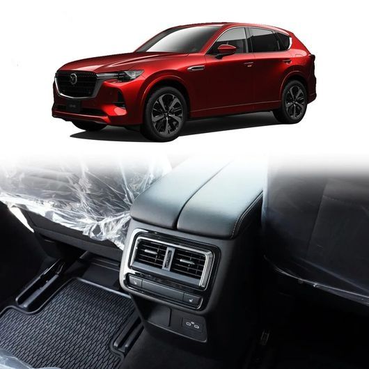 適用: 2023 マツダ CX-60 CX60 インテリア アクセサリー パーツ アームレスト ボックス エア コンディション アウトレット ブラック・シルバー SR-AA-0027_3