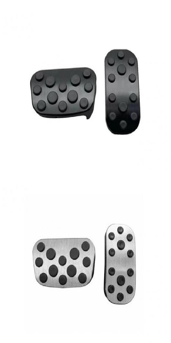 アクセル フューエル ペダル ブレーキ フット レスト ペダル カバー 適用: 2024 レクサス GX インテリア アクセサリー ブラック・シルバー SR-AA-0094