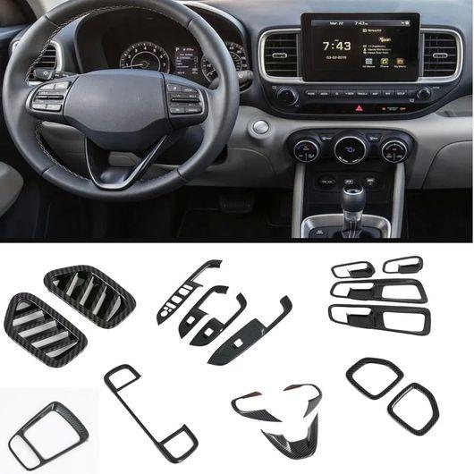 適用: ヒュンダイ/現代/HYUNDAI ヴェニュー 2019 2020 2021 2022 インテリア アクセサリー ステアリング ホイール カバー 7セット SR-AA-0220_1