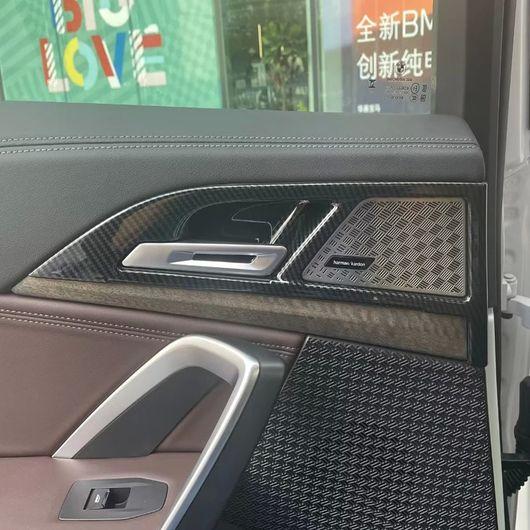 適用: BMW X1 U11 2023 2024 ABS カーボンファイバー インテリア アクセサリー ステアリング ホイール カバー ウインドウ 12セット SR-AA-0242_2