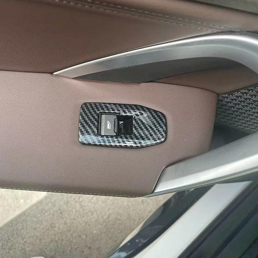 適用: BMW X1 U11 2023 2024 ABS カーボンファイバー インテリア アクセサリー ステアリング ホイール カバー ウインドウ 12セット SR-AA-0242_3