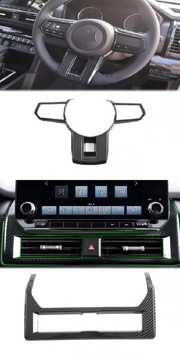 右ハンドル用 適用: 三菱 トライトン L200 2023 2024 ABS ステアリング ホイール カバー・センター AC アウトレット カバー SR-AA-0312