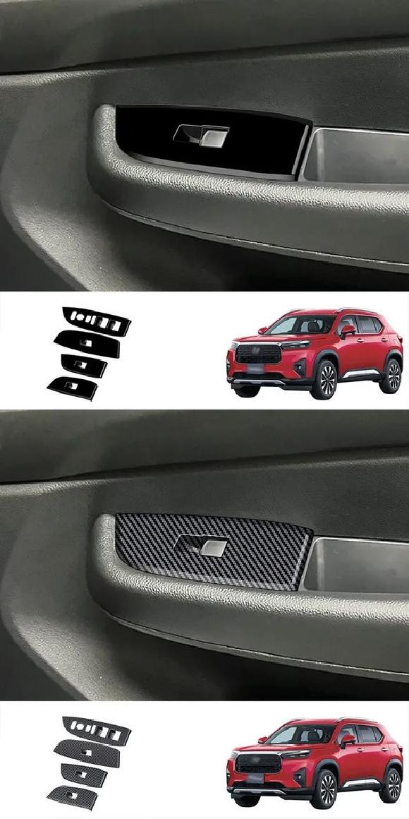 右ハンドル用 適用: ホンダ WR-V WRV 2024 2025 ABS ブラック サイド ドア ABS ブラック・ABS カーボンファイバー SR-AA-0358
