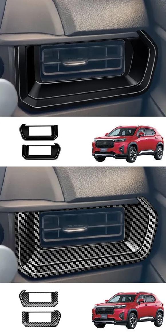 適用: ホンダ WR-V WRV 2024 2025 ABS ブラック サイド エアコン 吹き出し口 AC ABS ブラック・ABS カーボンファイバー SR-AA-0363の通販は