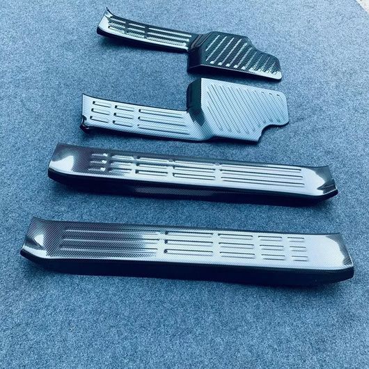 適用: トヨタ ランドクルーザー 250 プラド LC250 2024 2025 インナー ドア シル スカッフ プレート スチール カーボンファイバー SR-AA-0380_5