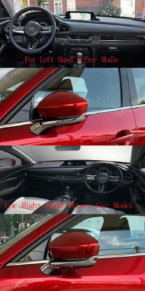 適用: マツダ CX30 CX-30 2024 ABS クローム バックミラー ミラー ストリップ カバー トリム 左ハンドル用・右ハンドル用 SR-AA-0475の通販は 14,850円