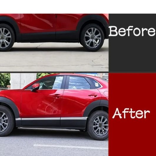 適用: マツダ CX30 CX-30 2024 クローム ステンレス スチール ボディ サイド ドア モールディング カバー トリム エクステリア アクセサリー SR-AA-0482_1