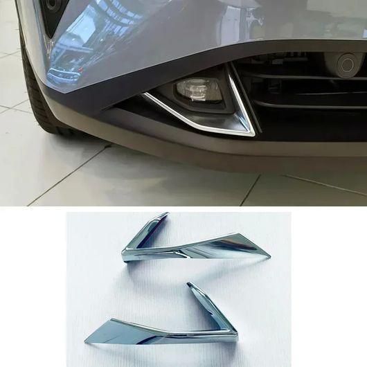 アクセサリー 適用: 日産 キャシュカイ J12 2023 2024 ABS クローム フロント フォグライト カバー トリム フォグライト アイブロー SR-AA-0498_2