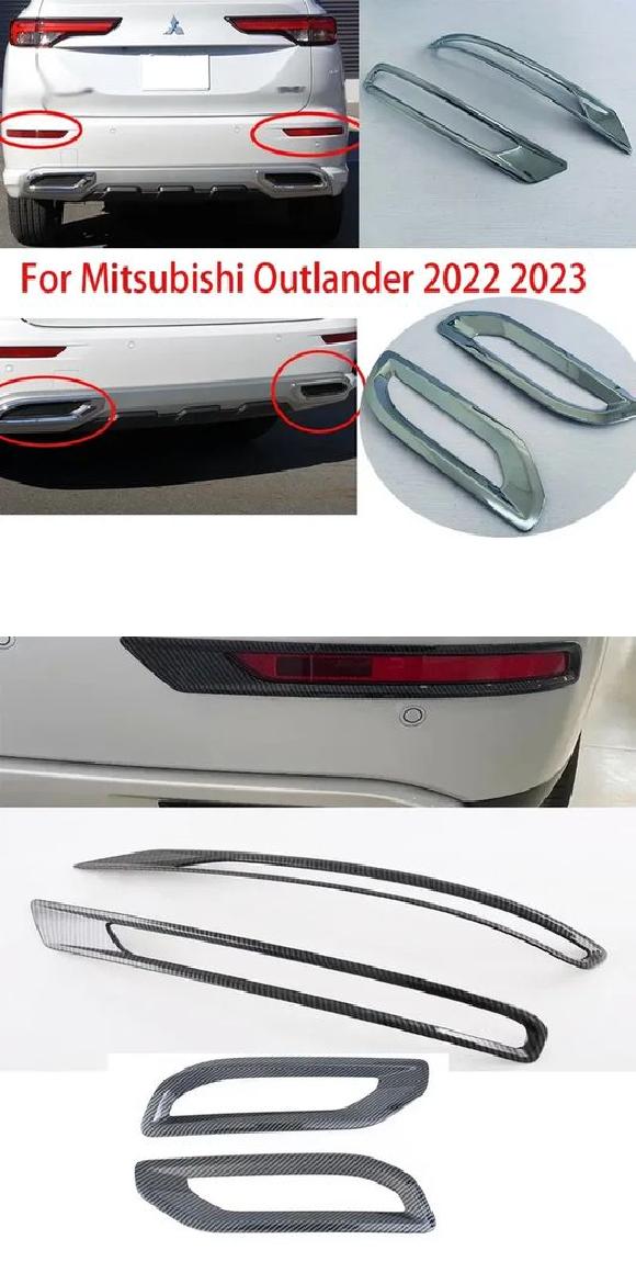 適用: 三菱 アウトランダー 2022 2023 2024 クローム リア ダウン アッパー 4ピース SR-AA-0567