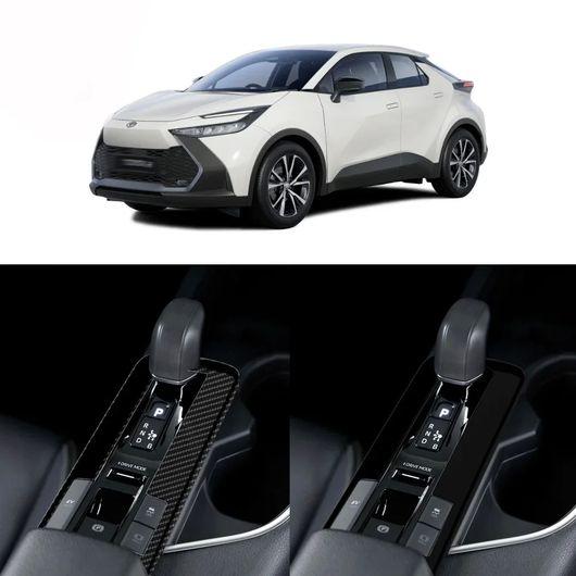 適用: トヨタ CHR C-HR 2024 2025 ABS カーボンファイバー センター コンソール ABS カーボンファイバー・ABS ブラック SR-AA-0602_1