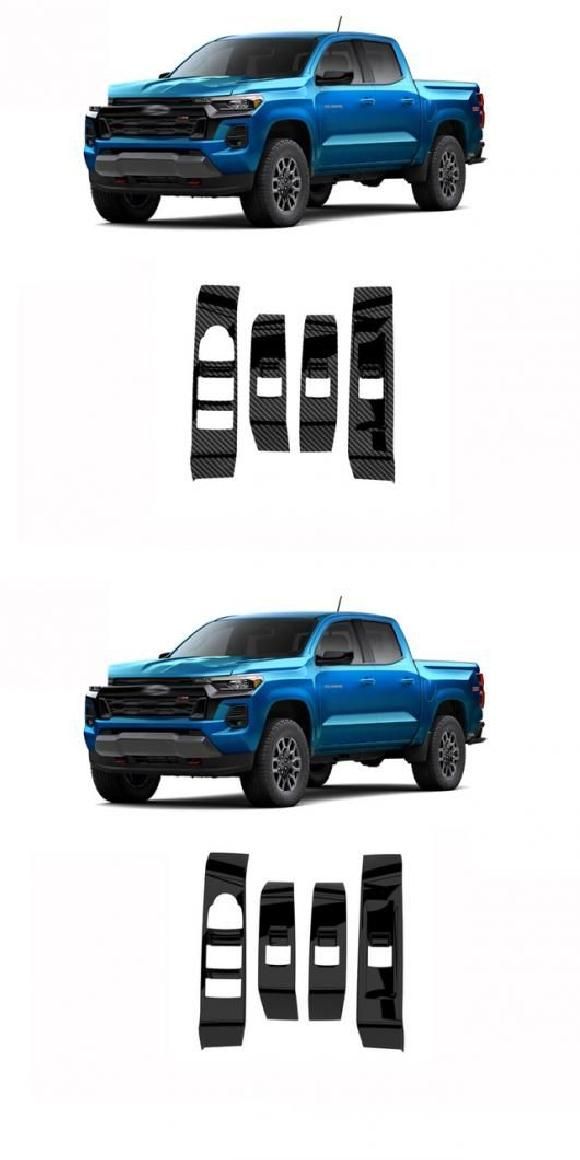 適用: シボレー/CHEVROLET コロラド 2024 2025 ABS フロント カーボンファイバー モデル B・ピアノ ブラック モデル B SR-AA-0674