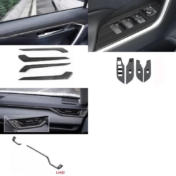 適用: トヨタ RAV4 RAV 4 XA50 2019-2022 ドア ウインドウ バイザー ウィンド レイン サン スモーク ガード デフレクター 吹き出し口 シェード AL-OO-5330 AL カーボン調 エクステリア キット 適用: トヨタ RAV4 RAV 4 XA50 2019