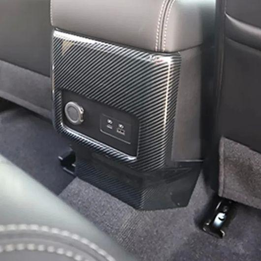 適用: 三菱 トライトン L200 2024 2025 カーボンファイバー エア コンディション アウトレット カバー トリム リア AC カバー トリム SR-AA-0703_3