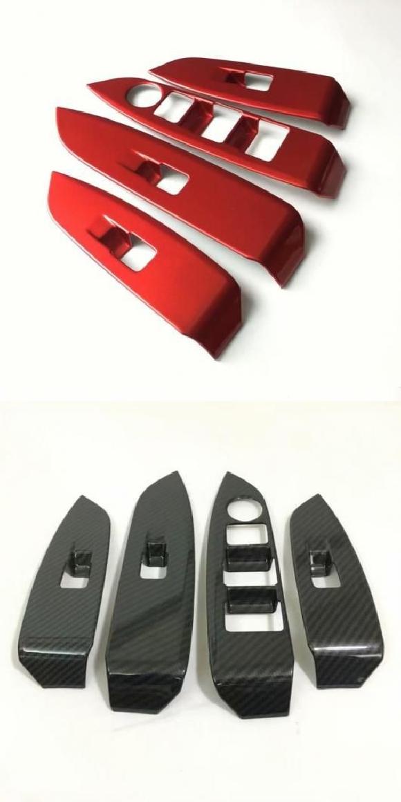 右 ハンド ドライバ 適用: マツダ CX-3 CX3 2015 2016 2017 2018 左ハンドル用 レッド・左ハンドル用 カーボンファイバー SR-AA-3190