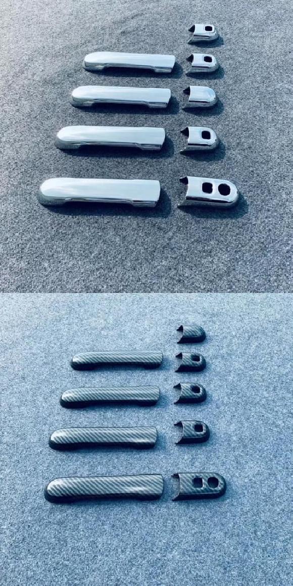 適用: スズキ ソリオ 2021 2022 ABS-スタイリング エクステリア ドア ハンドル プル ABS クローム・カーボンファイバー調 SR-AA-3282