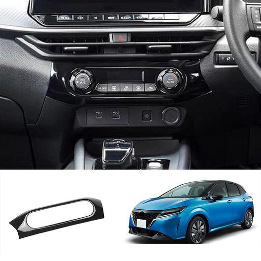 適用: 日産 ノート E13 2020-2023 ABS ブラック インテリア アクセサリー センター コンソール ギア アームレスト SOS カバー SR-AA-3476_4