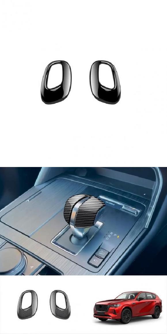 適用: マツダ CX60 CX 60 CX90 CX 90 2022 2023 2024 ABS ブラック ギア シフト ABS ブラック・ABS カーボンファイバー SR-AA-3516