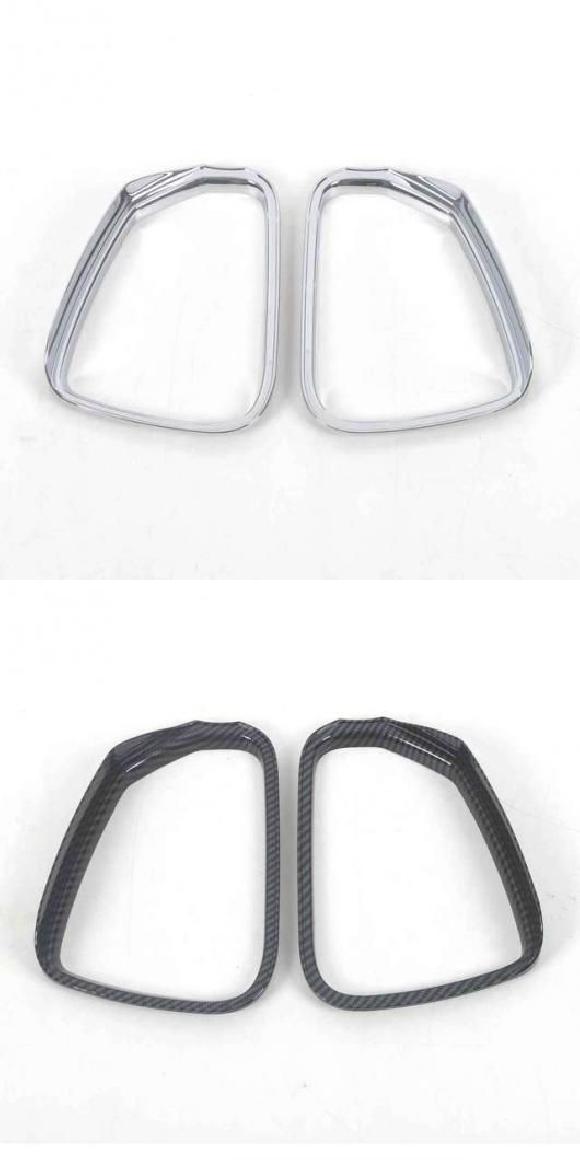 適用: BMW X1 U11 2023 2024 クローム バックミラー ミラー アイブロー サン レイン ABS クローム・ABS カーボンファイバー SR-AA-3606