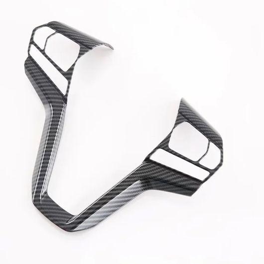 適用: いすゞ MU-X MUX 2022 2023 2024 ABS カーボンファイバー アクセサリー ステアリング ホイール ボタン ステッカー 装飾 カバー トリム SR-AA-3665