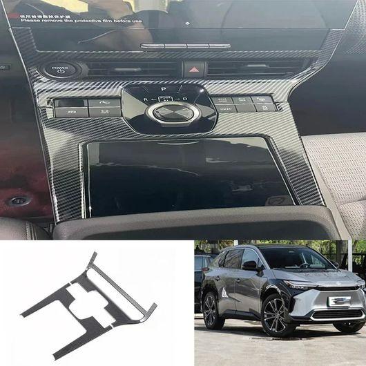 適用: トヨタ BZ4X EA10 2022 2023 ABS カーボンファイバー インテリア アクセサリー ステアリング ホイール インナー ドア ボウル SR-AA-3674_2