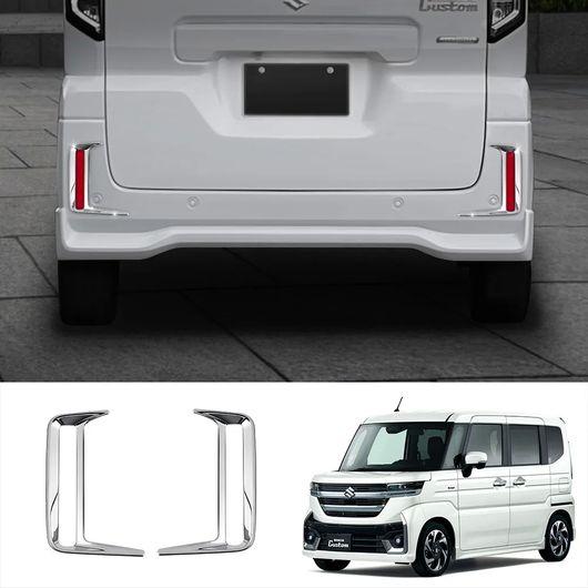 適用: スズキ スペーシア カスタム MK54S MK94S 2024 ABS ブラック リア フォグライト ランプ ABS クローム・ABS ブラック SR-AA-3829_2