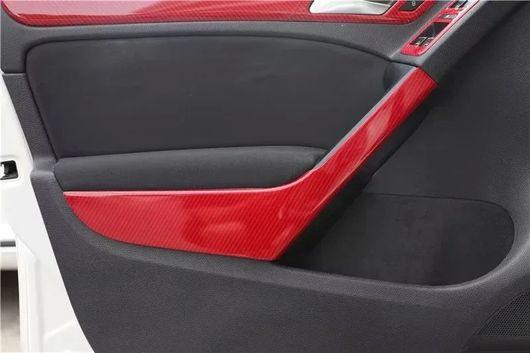 右ハンドル用 適用: フォルクスワーゲン/VOLKSWAGEN ゴルフ 6 GTI MK6 2009-2012 レッド ドア アームレスト パネル SR-AA-4027_1