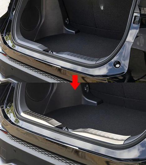 適用: トヨタ CHR C-HR 2024 2025 ステンレス スチール インナー リア バンパー スチール ブラック・スチール シルバー SR-AA-4114_2