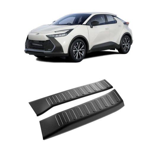 適用: トヨタ CHR C-HR 2024 2025 ステンレス スチール インナー リア バンパー スチール ブラック・スチール シルバー SR-AA-4114_5