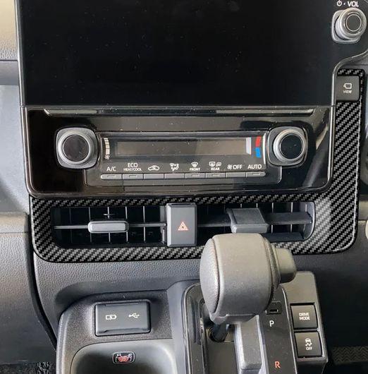 適用: トヨタ シエンタ 2022 2023 2024 ABS カーボンファイバー インテリア アクセサリー コンソール ギア ルーフスピーカーカバー SR-AA-4135_5