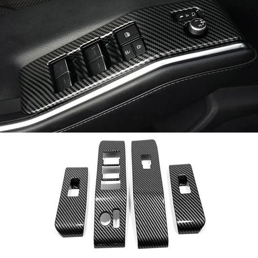 適用: トヨタ ハイランダー XU70 2020-2022 2023 ABS カーボンファイバー ギア シフト パネル ウインドウ スイッチ モデル 2 2ピース SR-AA-4136_2