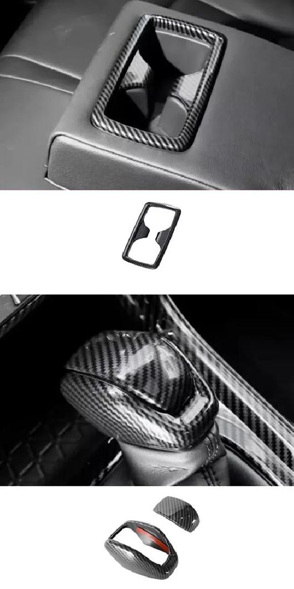 ギア シフト パネル カバー トリム 左ハンドル用 RAV4 カーボン調