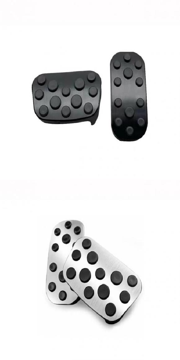 適用: トヨタ CHR C-HR 2024 2025 アルミニウム 合金 フット ペダル カバー アクセル ガス ブラック・シルバー カラー SR-AA-4215