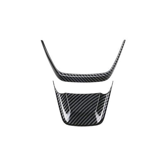 適用: トヨタ グランド ハイランダー 2024 2025 カーボンファイバー ステアリング ホイール パネル 装飾 カバー トリム モールディング SR-AA-4265