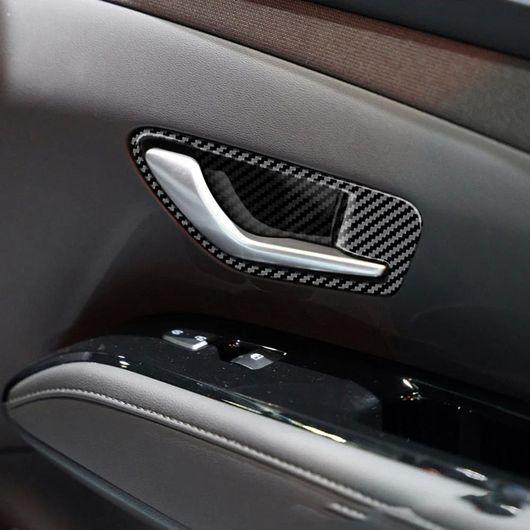 適用: ヒュンダイ/現代/HYUNDAI ツーソン 2021-2024 サンタ CRUZ 2022 2023 インナー ABS カーボンファイバー〜ABS マット SR-AA-4293_1