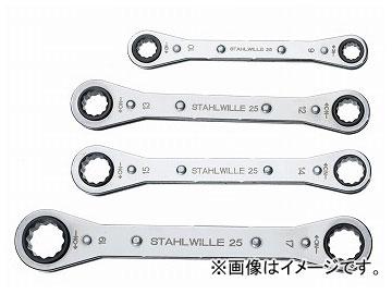 スタビレー/STAHLWILLE 板ラチェットメガネセット(96411302) 品番:25/4 JAN:4018754081134