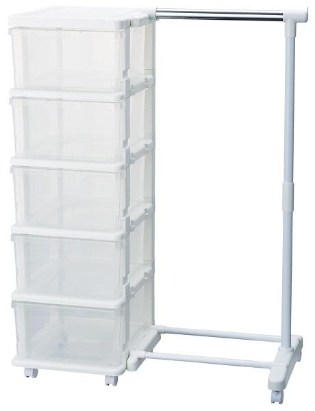 シーズユニット5段 ハンガー付WHクリア (0328058)