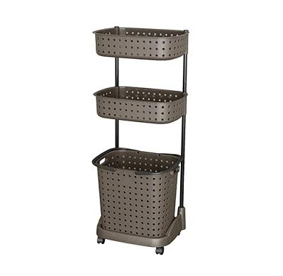 レクエア ランドリーバスケット 3段 ダークブラウン (0328109)の通販は 6,600円