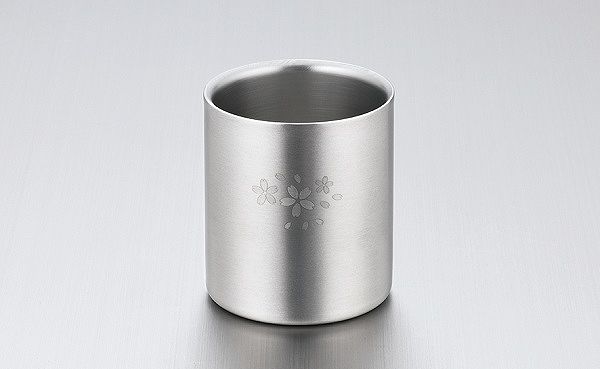 桜 18-8ステンレスW構造タンブラー サテン仕上げ 250ml SR-009(0233060)