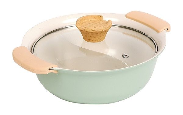 セラミックコート 二食鍋 グリーン 7号サイズ MUL-20W・グリーン(0669001) 8,580円