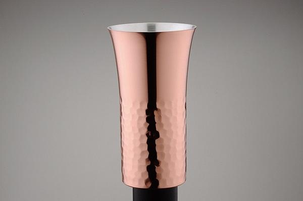 華タンブラーストレート槌目 140mL 銅ミラー 4703(0402151)