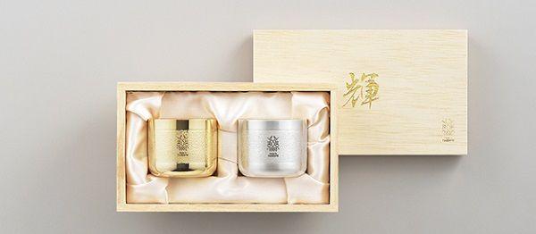 輝 純銅ぐい呑み 金・銀 2pcセット KG-27(1001884)