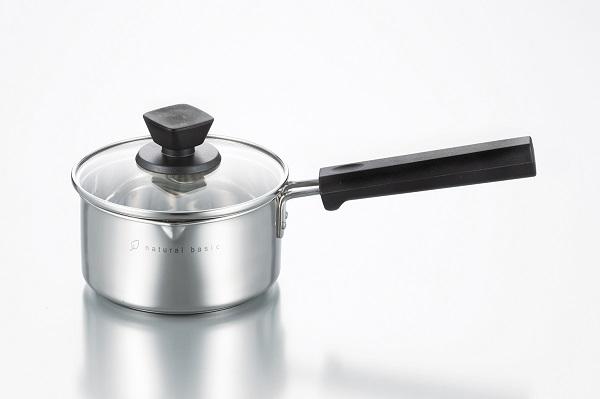 ナチュラルベーシック ミニ片手鍋 14cm 両口付 NBP-14(0557107)